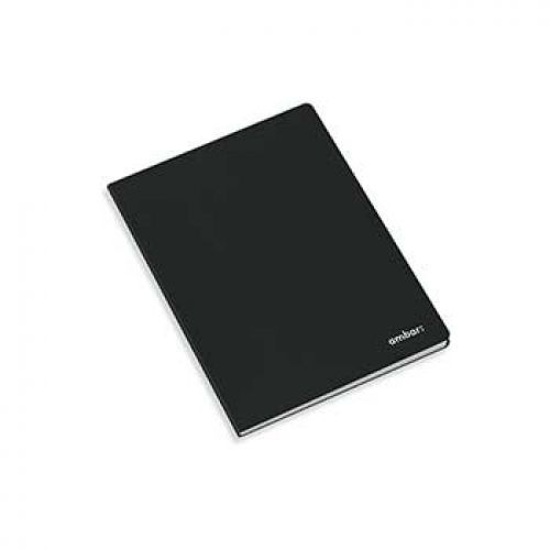 Caderno Agrafado Capa Preta Ambar A5 Quadriculado 80Fls , Ambar , 17380210 , 5601199166765